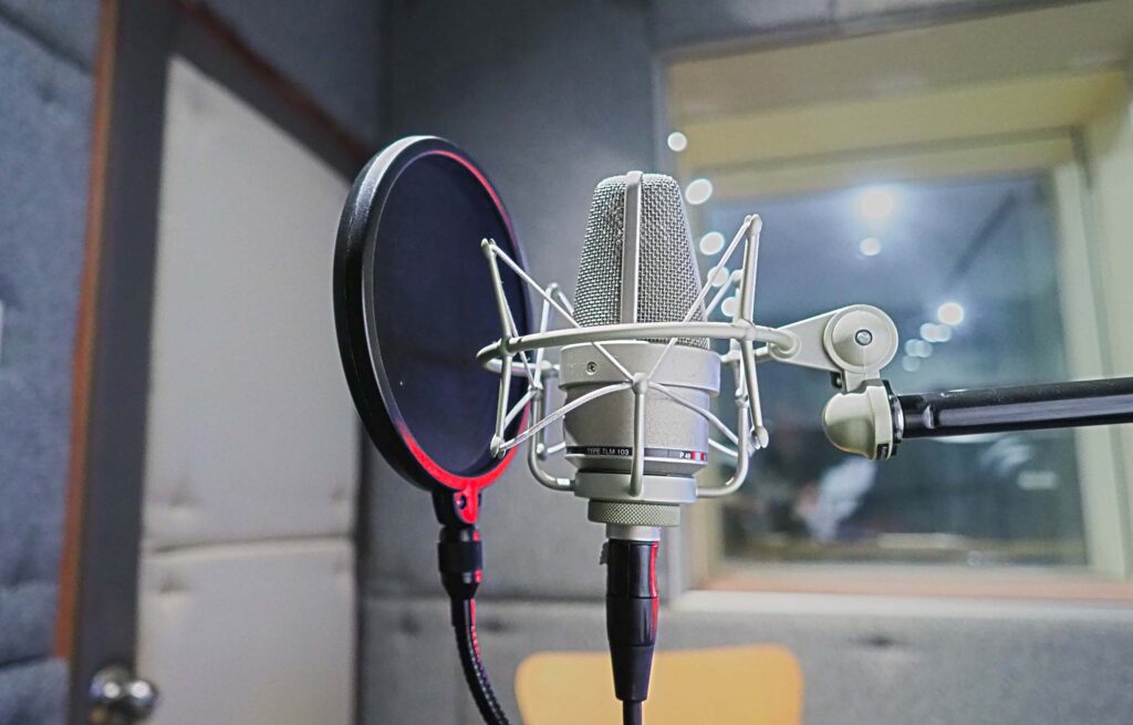 studio di registrazione voice-over